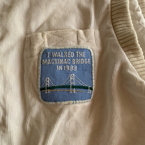 Vintage 80s Bonkers Of London Vest Corduroy L Zip Up - Picture 3 of 6